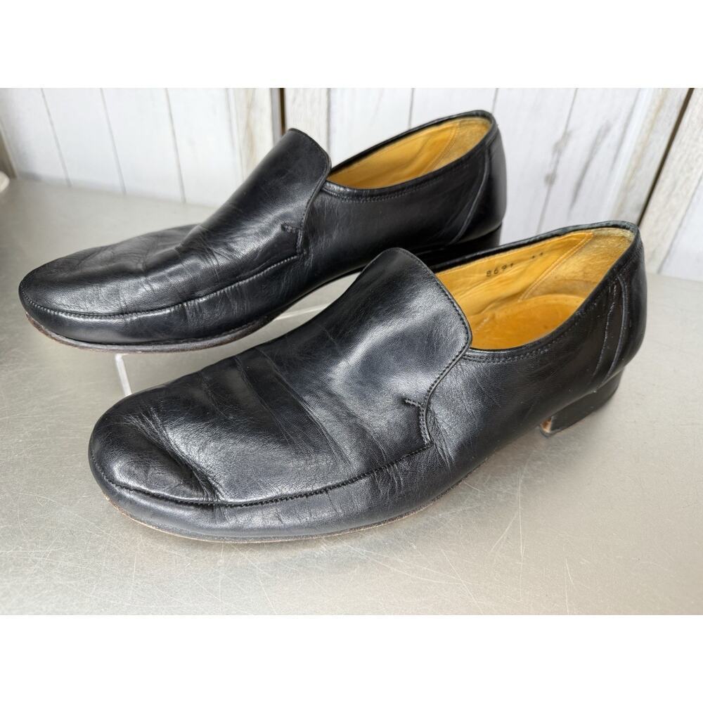 Massimo Emporio Loafers Dress Shoes Mens Size 11 Black Leather Spain